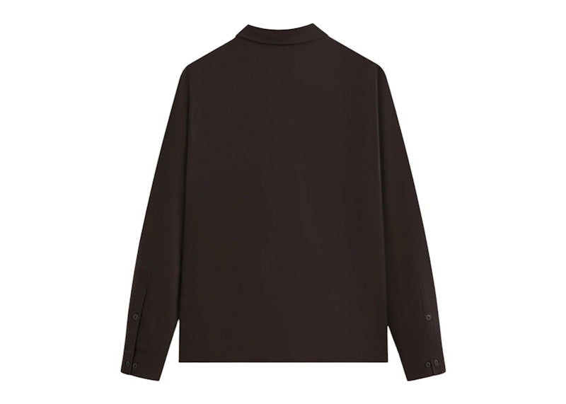 Kith Silk Cotton Long Sleeve Boxy Collar Overshirt Incognito