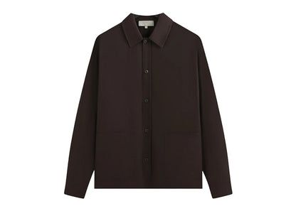 Kith Silk Cotton Long Sleeve Boxy Collar Overshirt Incognito