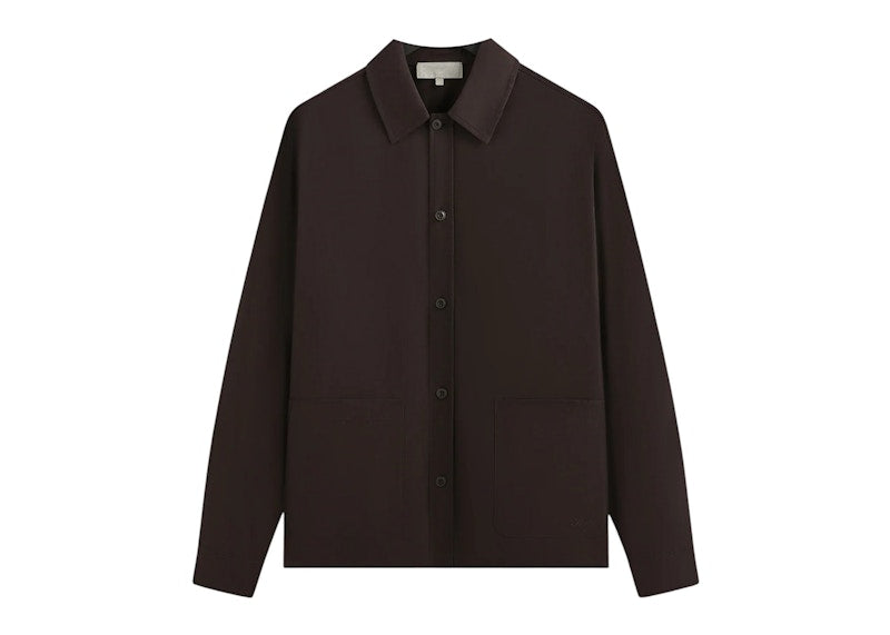 Kith Silk Cotton Long Sleeve Boxy Collar Overshirt Incognito