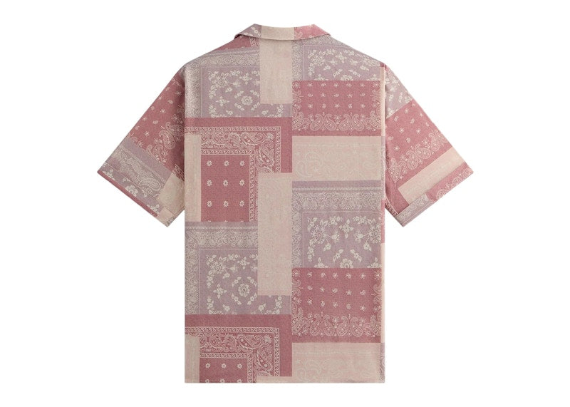 Kith Silk Lyocell Bandana Reade Shirt Pink Opal