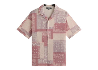 Kith Silk Lyocell Bandana Reade Shirt Pink Opal