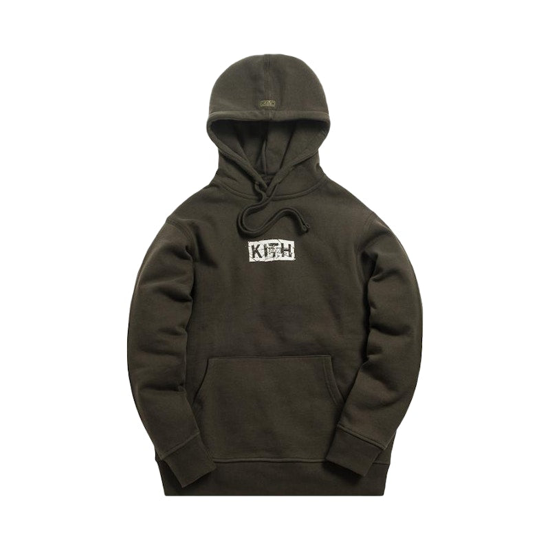 Kith Splintered Logo Hoodie Black/Olive