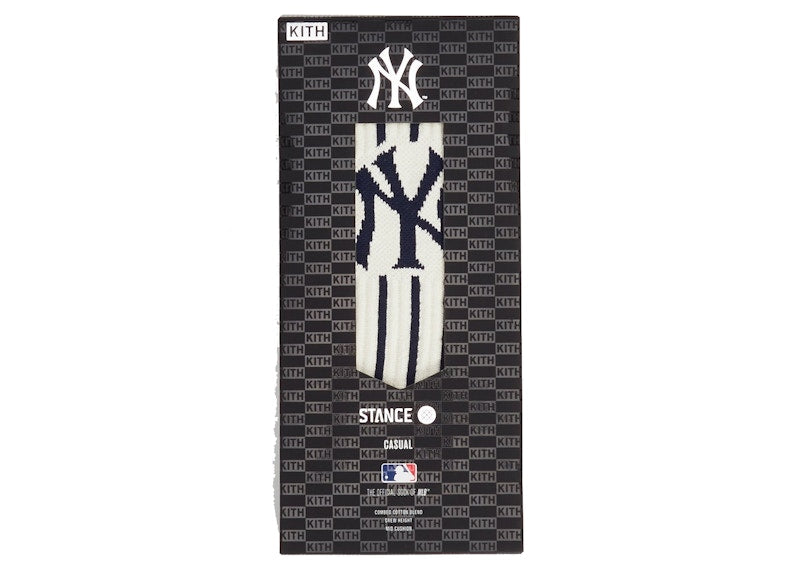 Kith Stance for New York Yankees Pinstripe Socks Sandrift