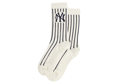 Kith Stance for New York Yankees Pinstripe Socks Sandrift