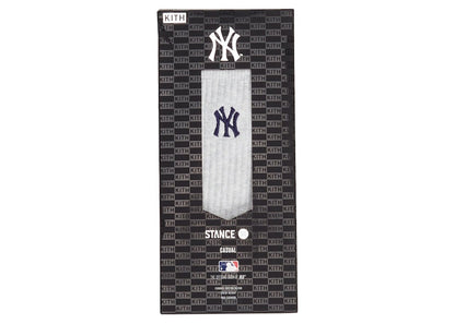 Kith Stance for New York Yankees Socks Light Heather Grey