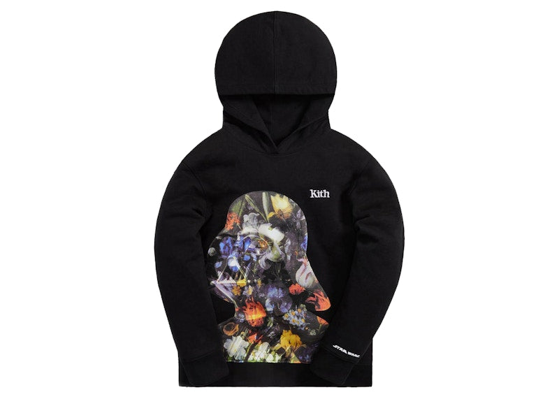 Kith x STAR WARS Kids Floral Hoodie Black