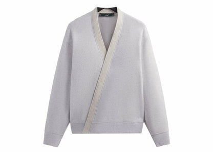 Kith Strauss Cross Front Cardigan Light Heather Grey