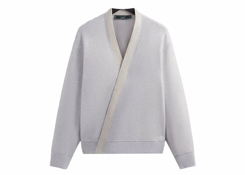 Kith Strauss Cross Front Cardigan Light Heather Grey