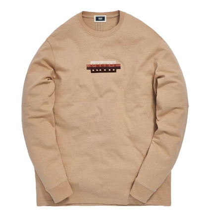 Kith Strike Through Panel L/S Tee Ancient Fossil