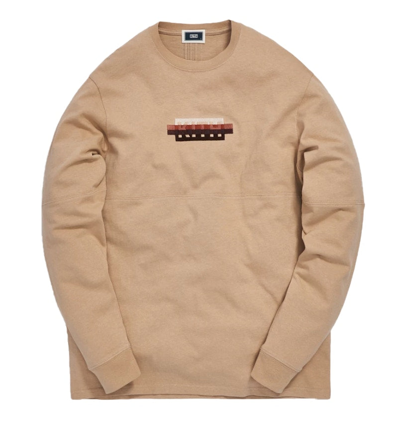 Kith Strike Through Panel L/S Tee Ancient Fossil