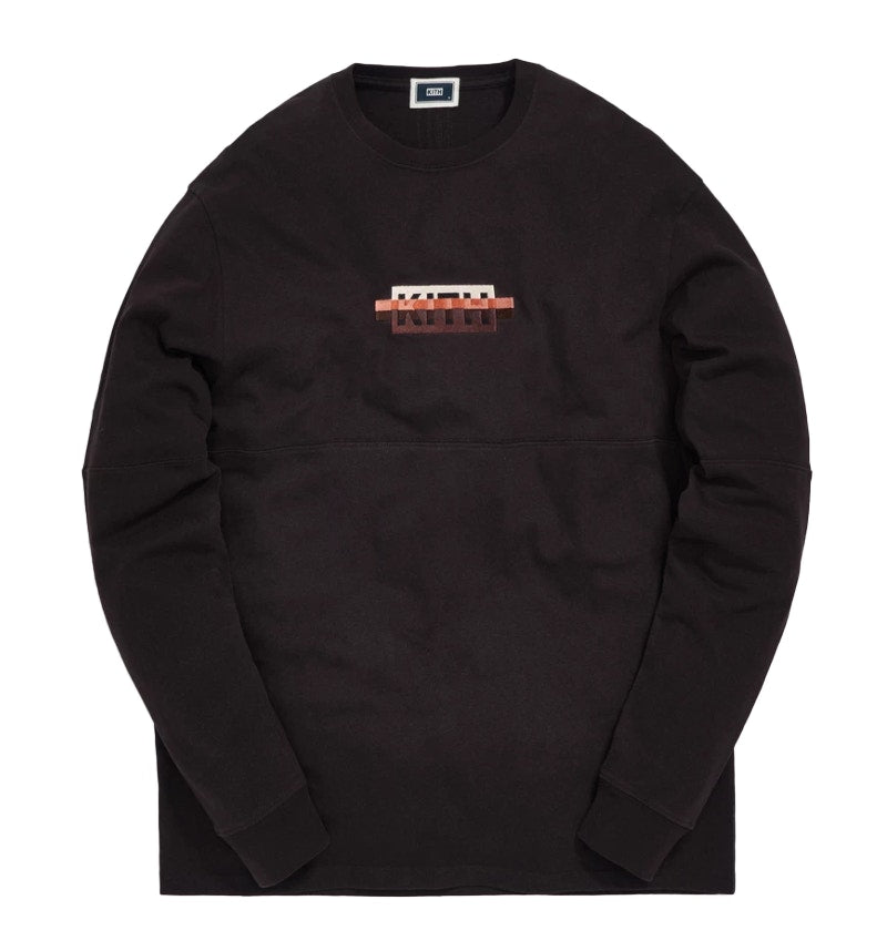 Kith Strike Through Panel L/S Tee Espresso