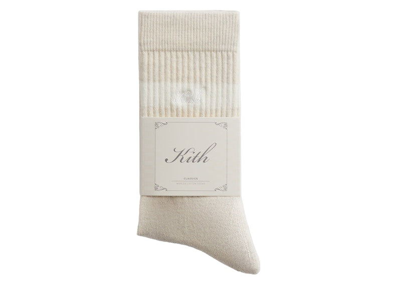 Kith Stripe Embroidery Script Crew Socks Lace