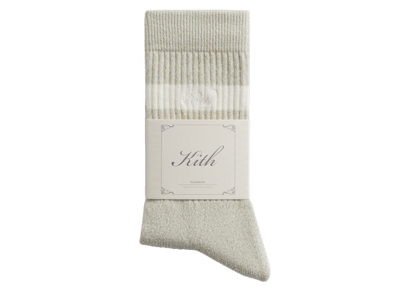 Kith Stripe Embroidery Script Crew Socks Region