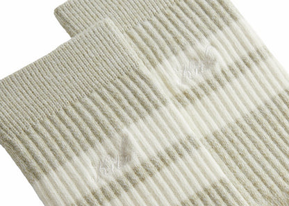 Kith Stripe Embroidery Script Crew Socks Region