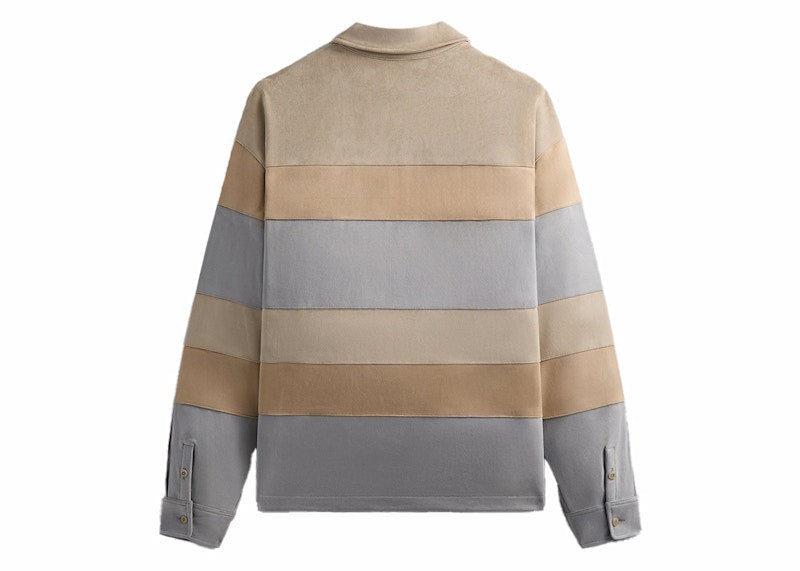Kith Stripe Microsuede Tanner Pullover Sandrift