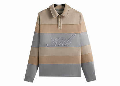 Kith Stripe Microsuede Tanner Pullover Sandrift