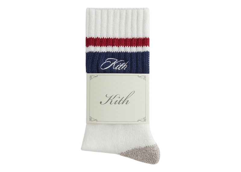 Kith Striped Chunky Crew Socks Nocturnal