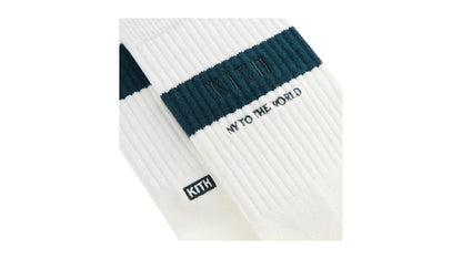 Kith Striped Cotton Crew Socks Silk