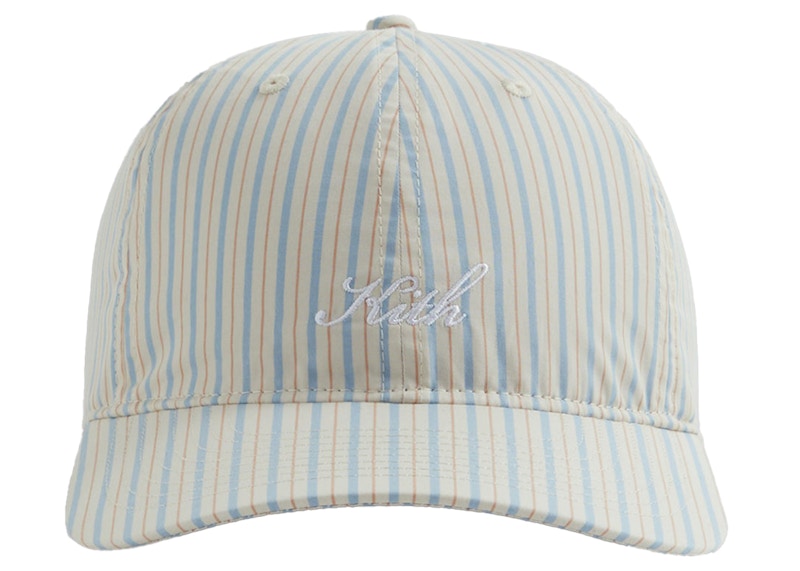 Kith Striped Poplin Cap Pebble