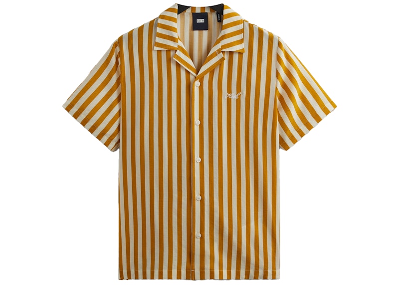 Kith Striped Thompson Camp Collar Shirt Flash