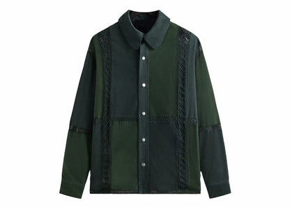 Kith Suede Combo Boxy Collared Overshirt Stadium