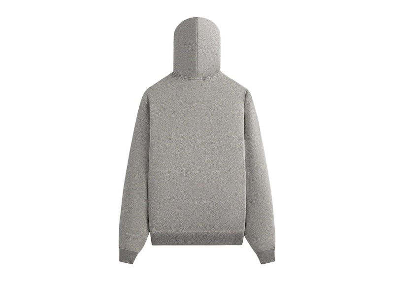 Kith Suede Fleece Nelson Full Zip Hoodie Medium Heather Grey