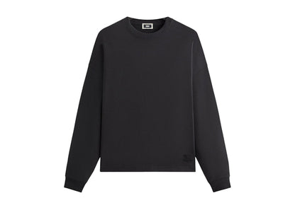 Kith Sueded French Terry Long Sleeve Lawson Tee Black