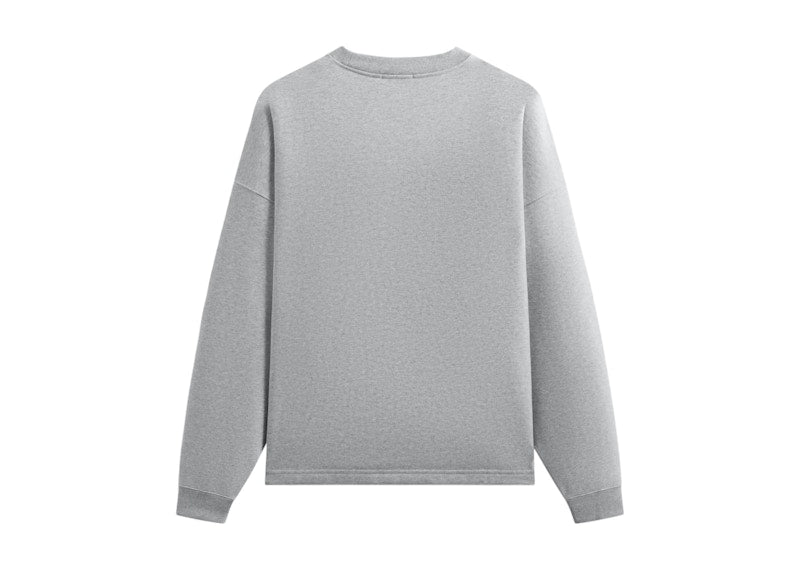Kith Sueded French Terry Long Sleeve Lawson Tee Mid Heather Grey