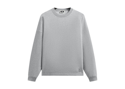 Kith Sueded French Terry Long Sleeve Lawson Tee Mid Heather Grey