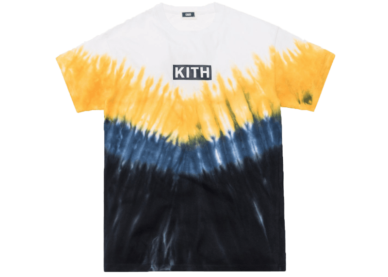 Kith Summer Tie Dye Tee Blue/Yellow