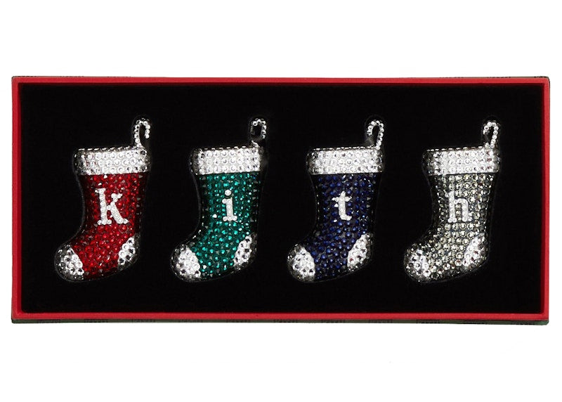 Kith Swarovski Kithmas Stocking Set Ornament Multi