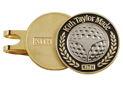 Kith TaylorMade Hat Clip Ball Marker Golden Yellow