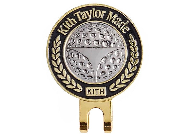 Kith TaylorMade Hat Clip Ball Marker Golden Yellow