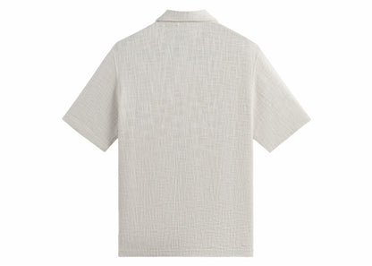 Kith Textured Cotton Boxy Collared Overshirt Sandrift