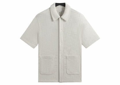 Kith Textured Cotton Boxy Collared Overshirt Sandrift