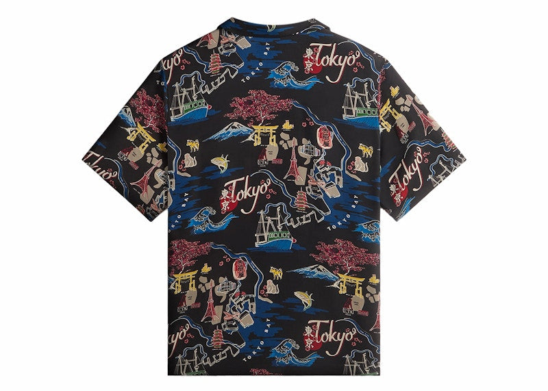 Kith Tokyo Thompson Camp Collar Shirt Black