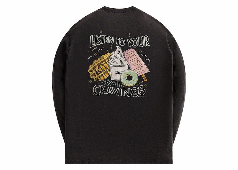 Kith Treats Cravings Vintage Long Sleeve Tee Black