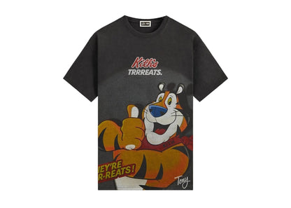 Kith Treats Kellogg’s Frosted Flakes Cereal Tony the Tiger Cereal Box Vintage Tee Black