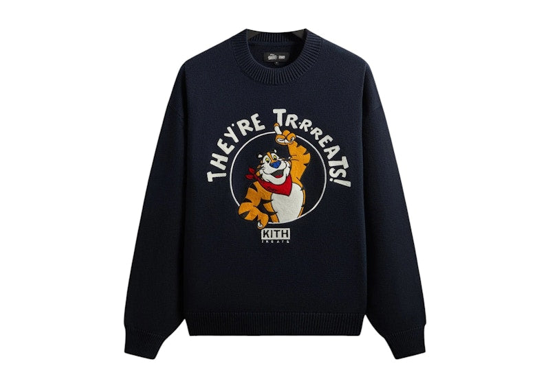Kith Treats Kellogg’s Frosted Flakes Cereal Tony the Tiger Lewis Sweater Nocturnal