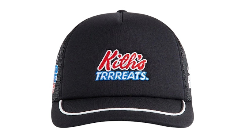 Kith Treats Kellogg’s Frosted Flakes Cereal Tony the Tiger Nolan Trucker Hat Black Beauty