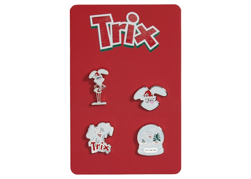 Kith Treats for Trix 4-Piece Enamel Pin Set Silver