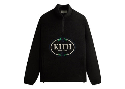 Kith Tweed Eric Quarter Zip Pullover Black