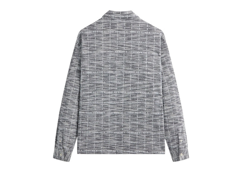 Kith Tweed Long Sleeve Boxy Collared Overshirt Nocturnal