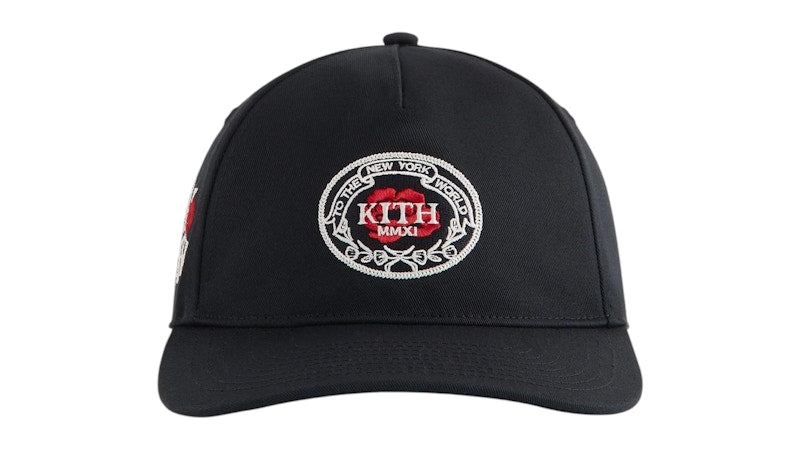 Kith Twill Bay Low Pinch Crown Snapback Black