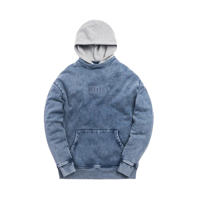 Kith Two Tone Indigo Hoodie Dark Indigo