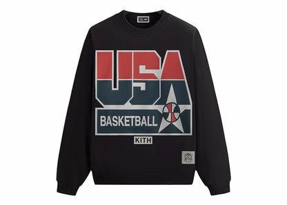 Kith USA Basketball Legend Vintage Nelson Crewneck Black