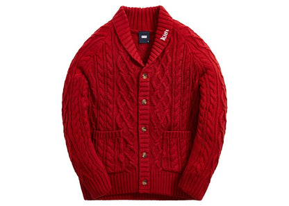 Kith Vesey Shawl Collar Cardigan Pyre