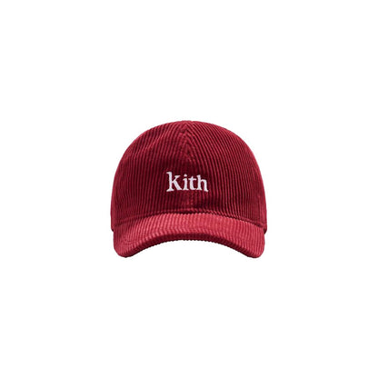 Kith Washed Cord BG Cap Red
