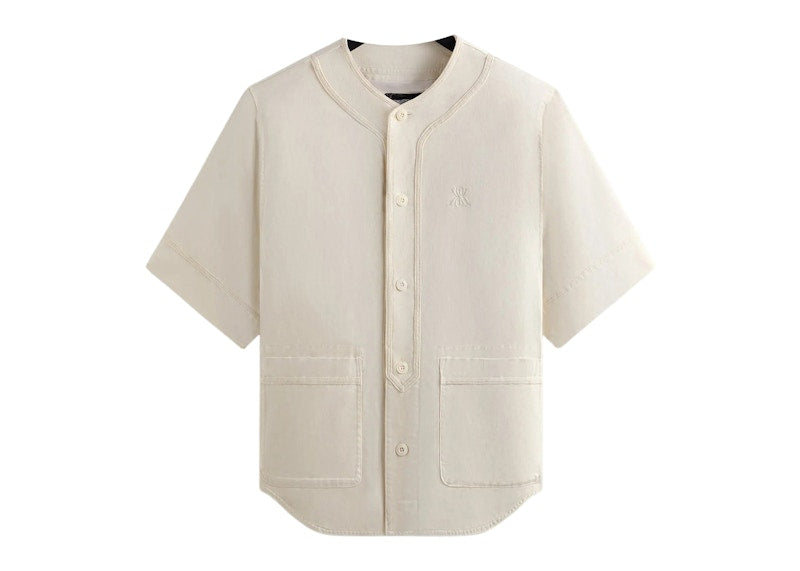 Kith Washed Denim Willis Baseball Shirt Sandrift