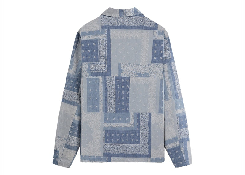 Kith Washed Paisley Coaches Jacket Light Indigo